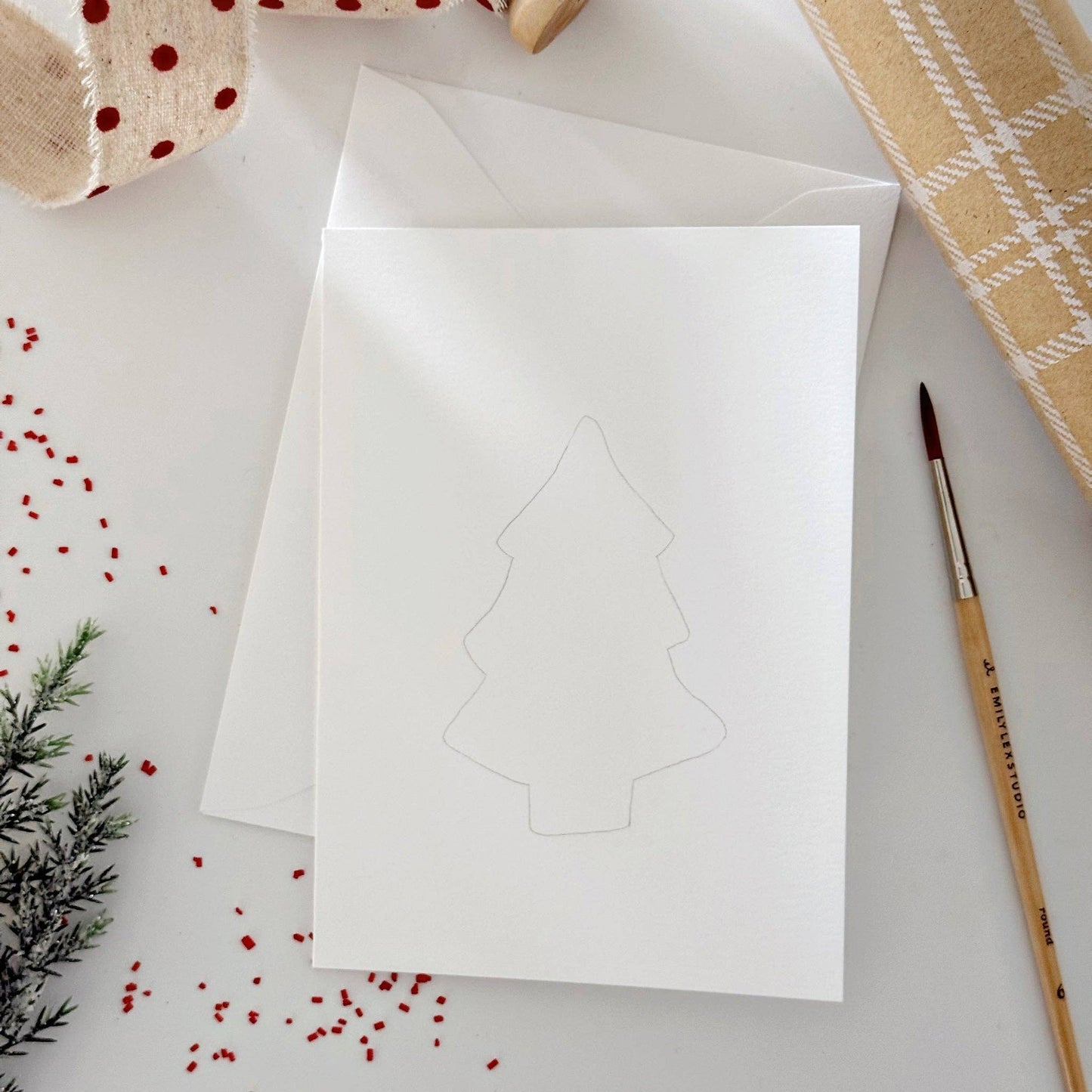 emily lex studio - Gingerbread paintable notecards