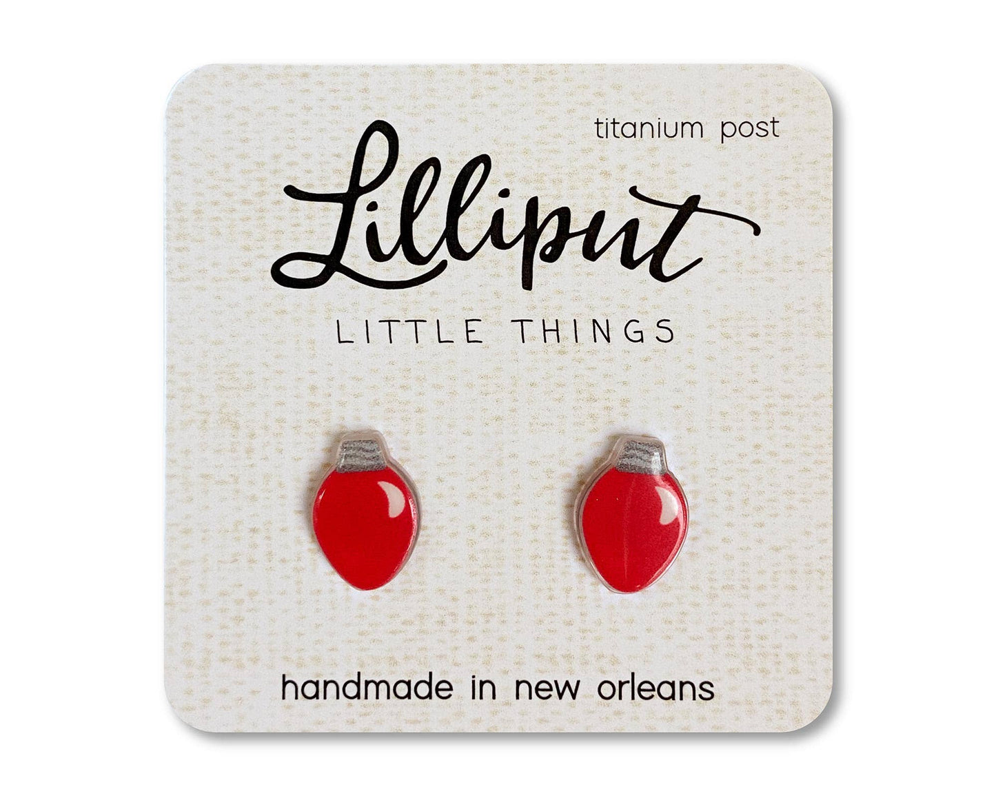 Lilliput Little Things - Christmas Bulb Earrings: Mixed