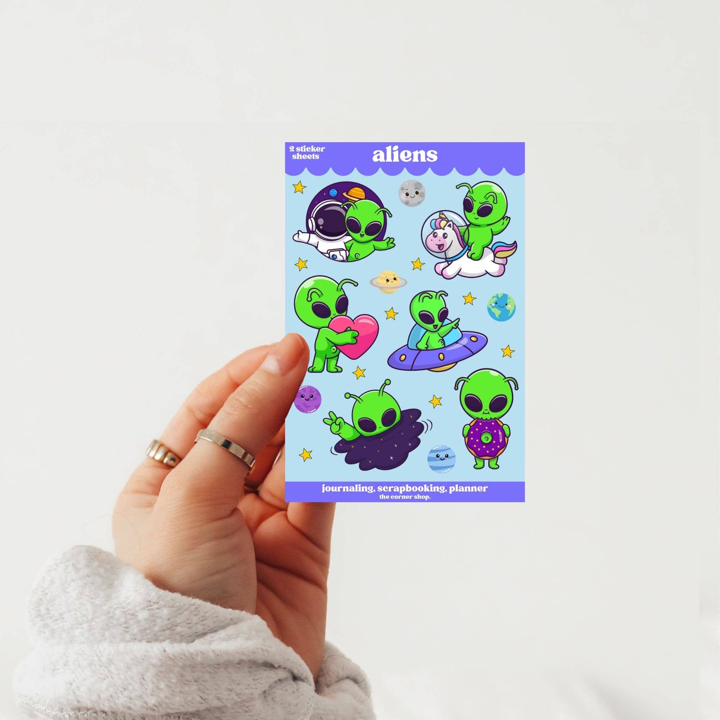 The Corner Shop - Aliens Sticker Sheets
