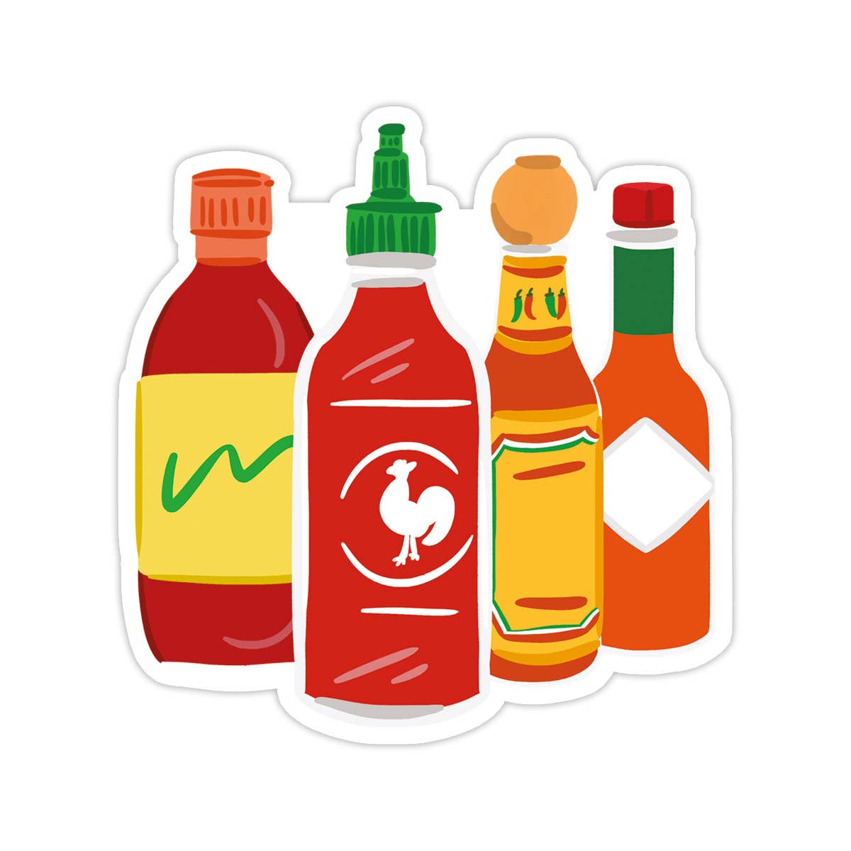 Bloomwolf Studio - Hot Sauces Vinyl Sticker - Cute Trendy Sticker: No packaging - sent loose