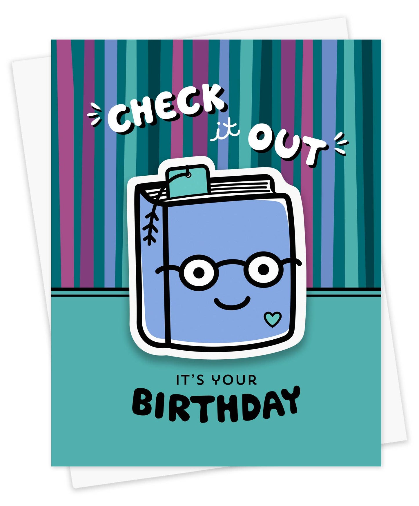 Night Owl Paper Goods - Book Birthday Sticker Card