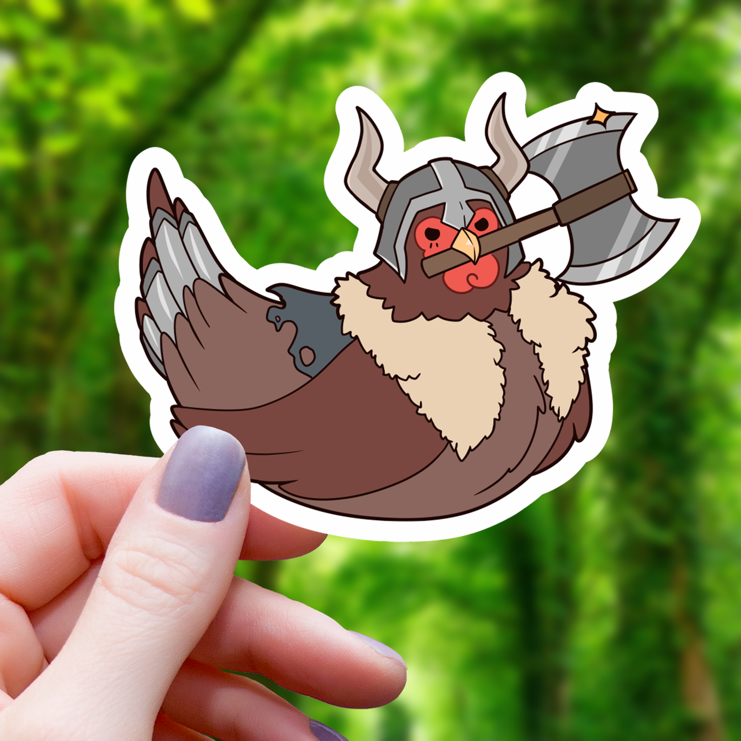 Mimic Gaming Co - Chicken Barbarian TTRPG Inspired Class Sticker- 3"