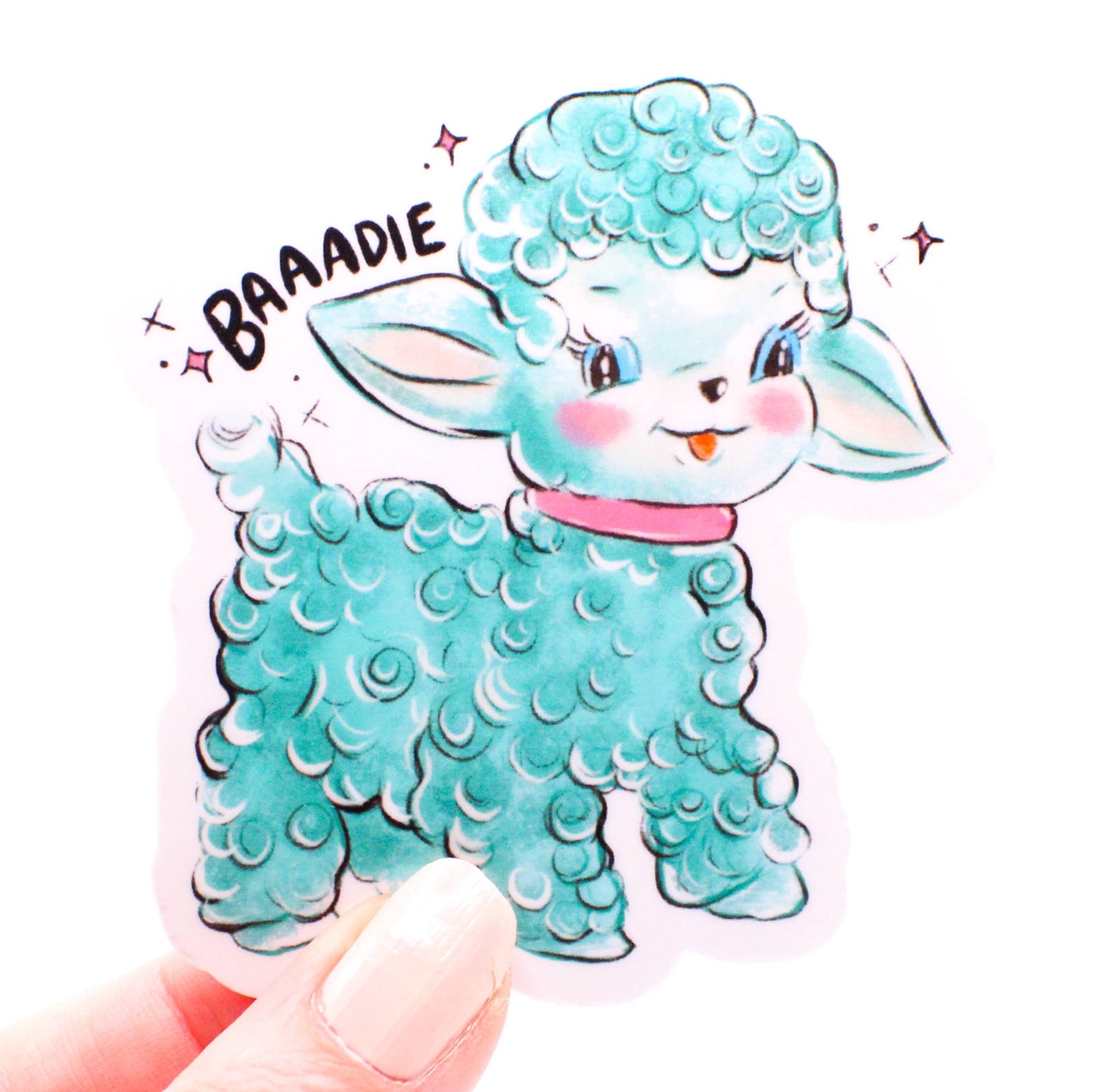 Amy Hartelust Art and Illustration - Little Baddie Lamb Vinyl Sticker