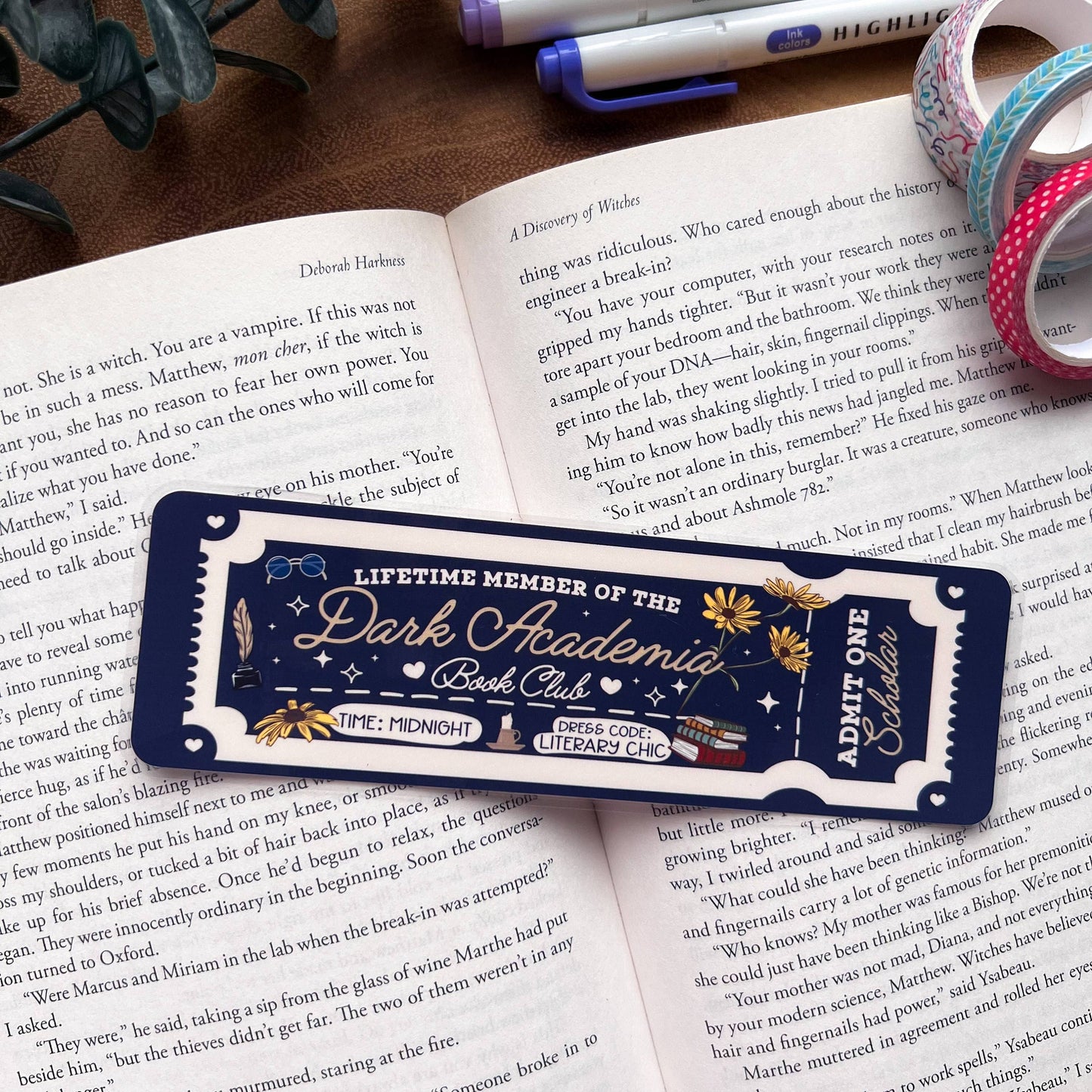 Cozy Reads Shop - Bookish Trope Ticket Bookmarks: Tassel / Dark Academia