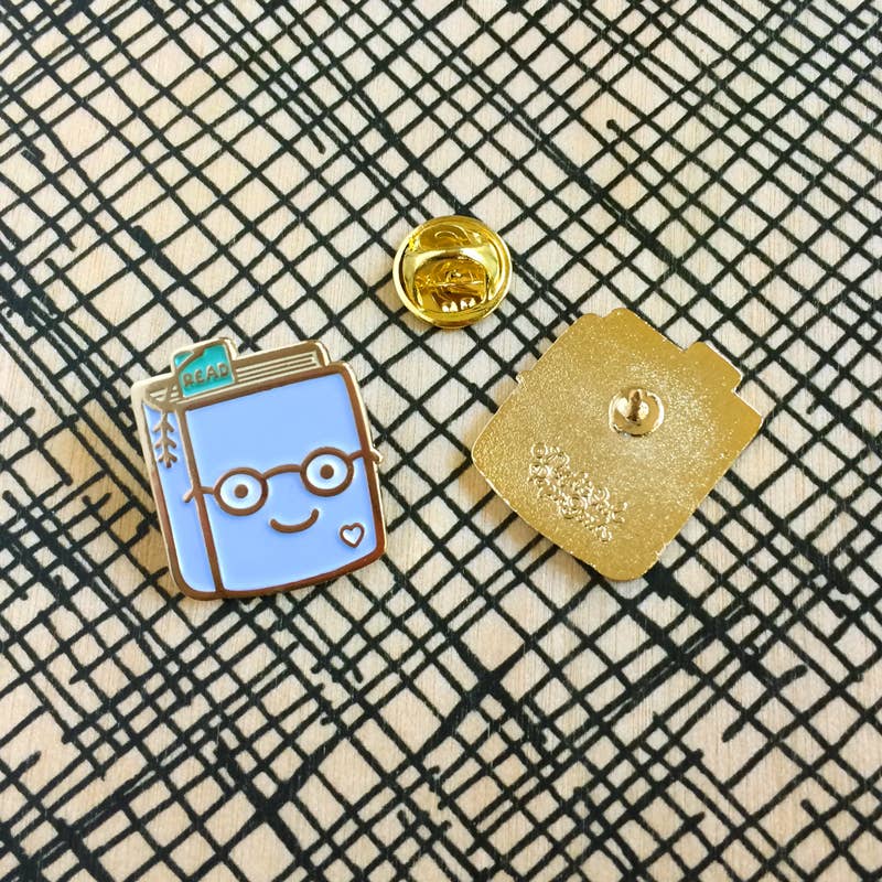 Night Owl Paper Goods - Book Lover Enamel Pin