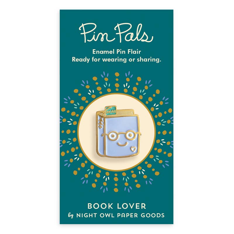 Night Owl Paper Goods - Book Lover Enamel Pin