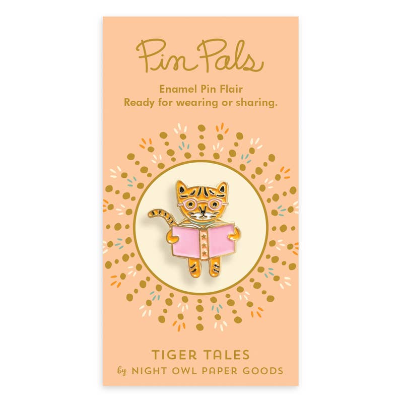 Night Owl Paper Goods - Tiger Tales Enamel Pin