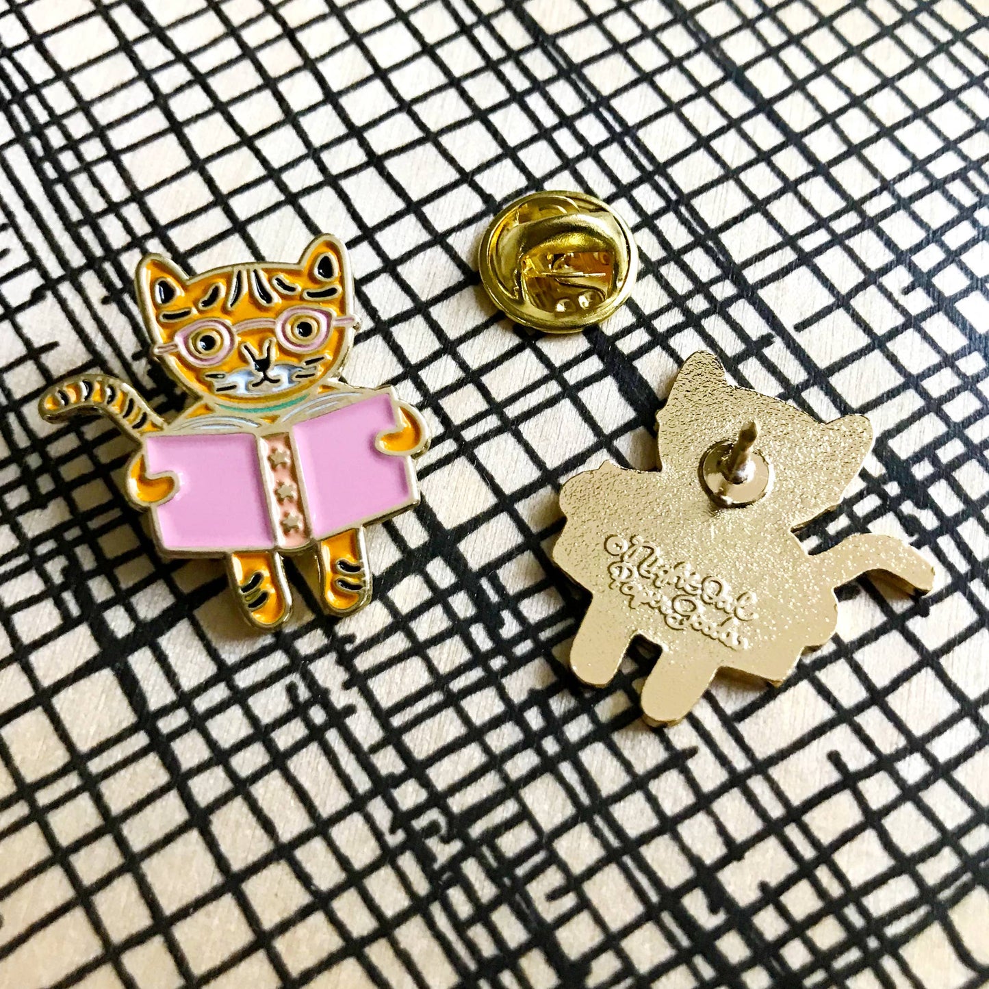 Night Owl Paper Goods - Tiger Tales Enamel Pin