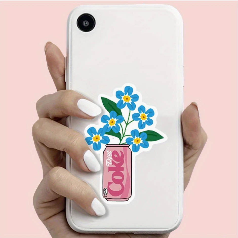 inviting affairs paperie - Diet Coke Flower Can Sticker