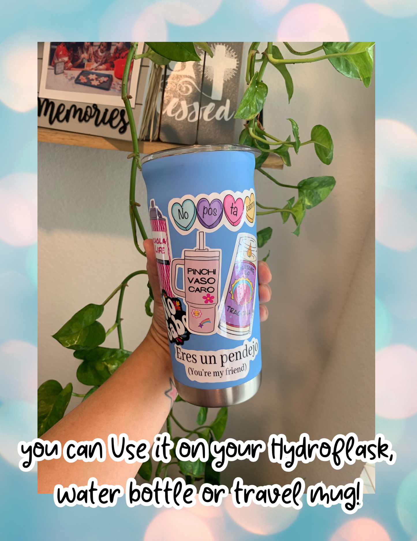 Lalatina Shop - Cafecito sticker,cute hispanic latina vinyl sticker,spanish