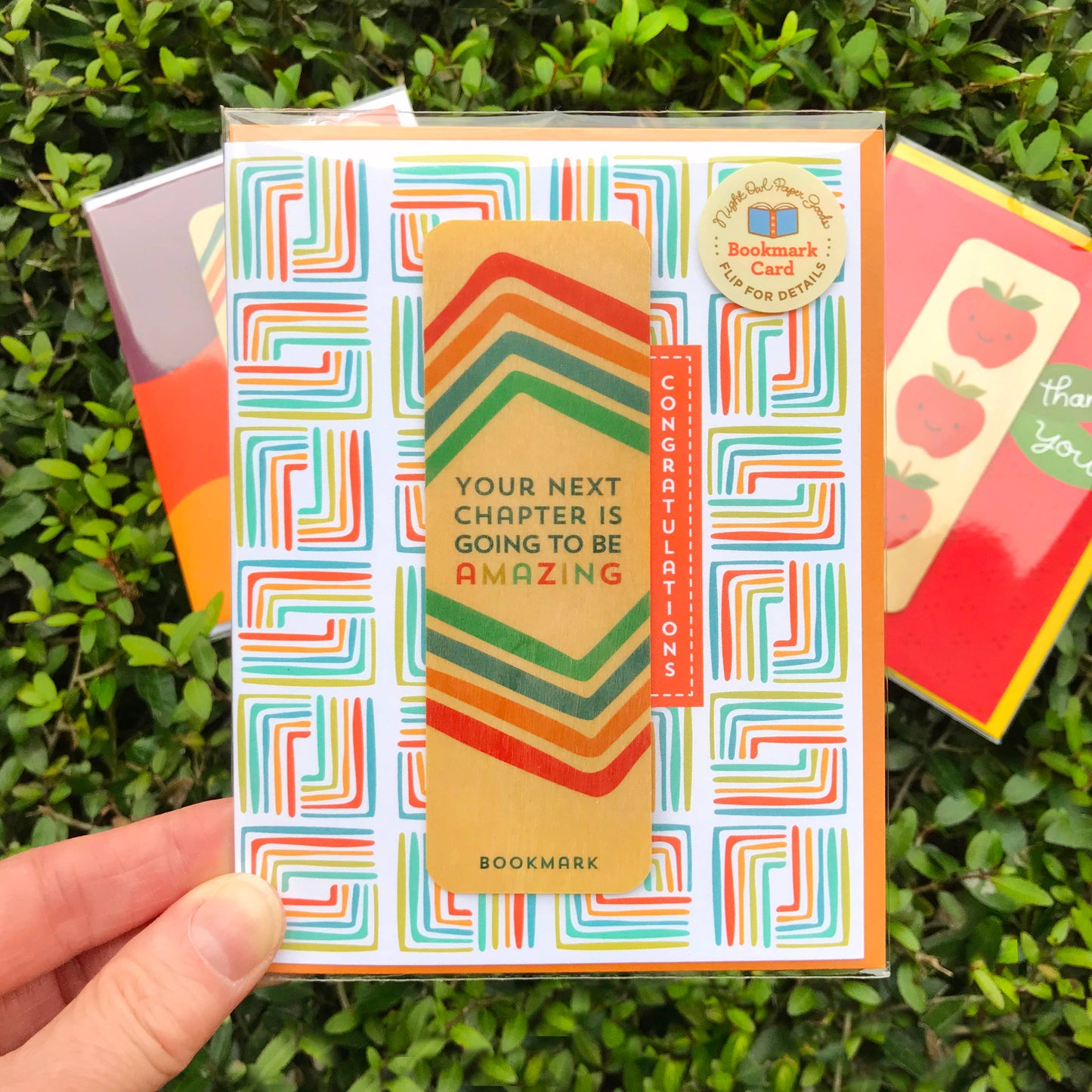 Night Owl Paper Goods - Congrats Chapter Bookmark Congratulations Card