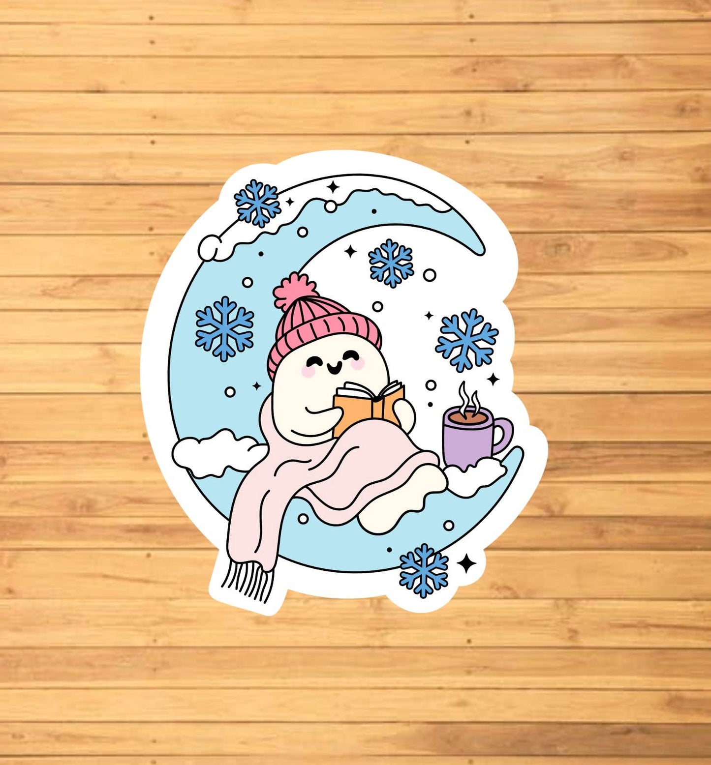 EnchantingSunshine - Cute Moon Ghost Sticker