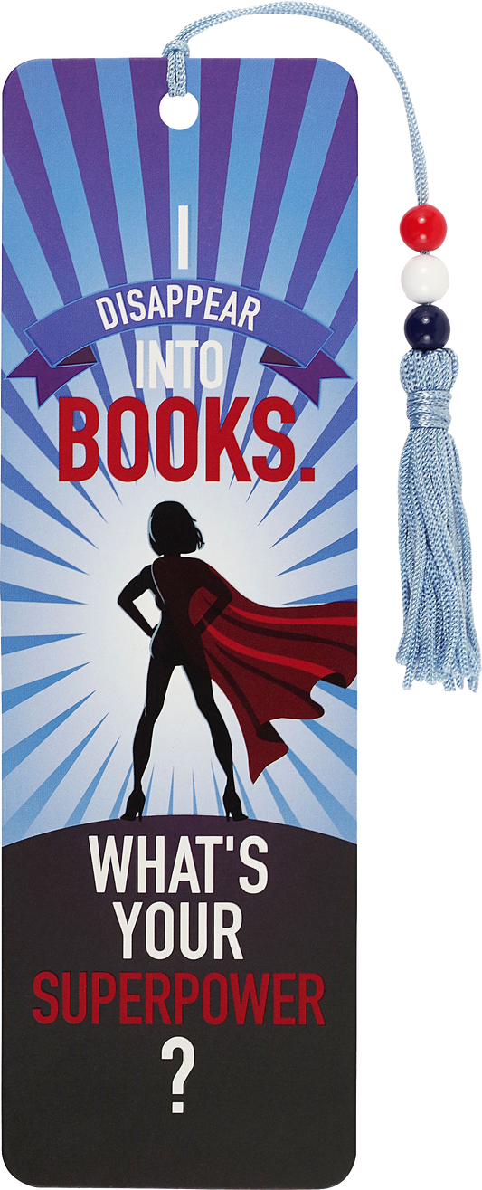 Peter Pauper Press - I Disappear into Books Beaded Bookmark