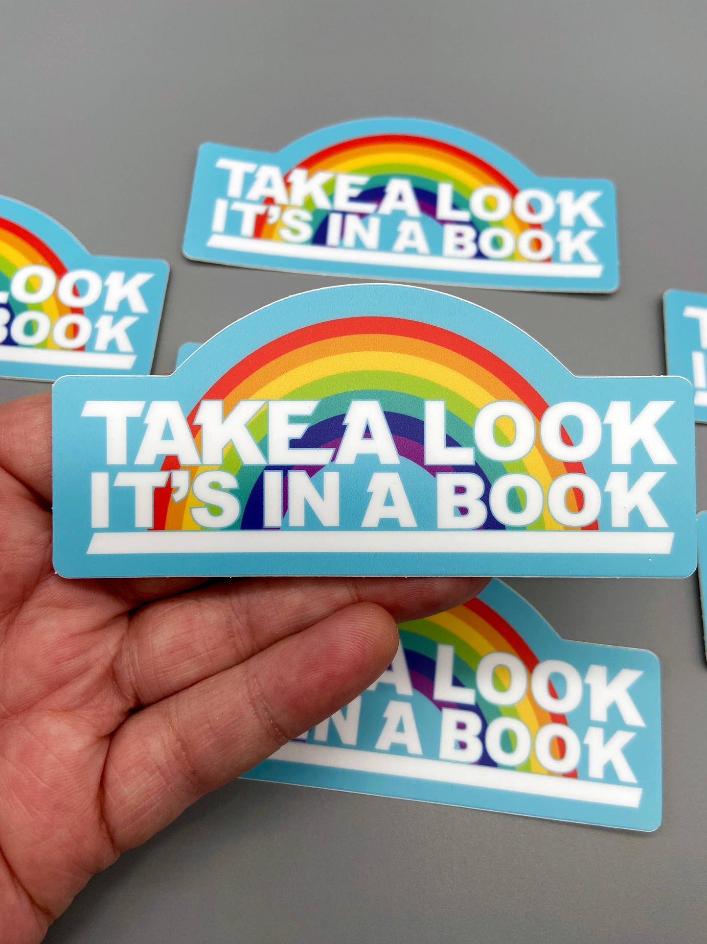The Red Swan Shop - Vinyl Decal - Take A Look - Reading Rainbow