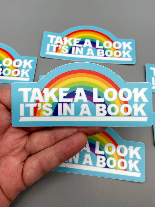 The Red Swan Shop - Vinyl Decal - Take A Look - Reading Rainbow