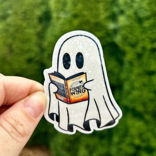 Awfullynerdy.co - Ghost Reading Fourth Wing Sticker