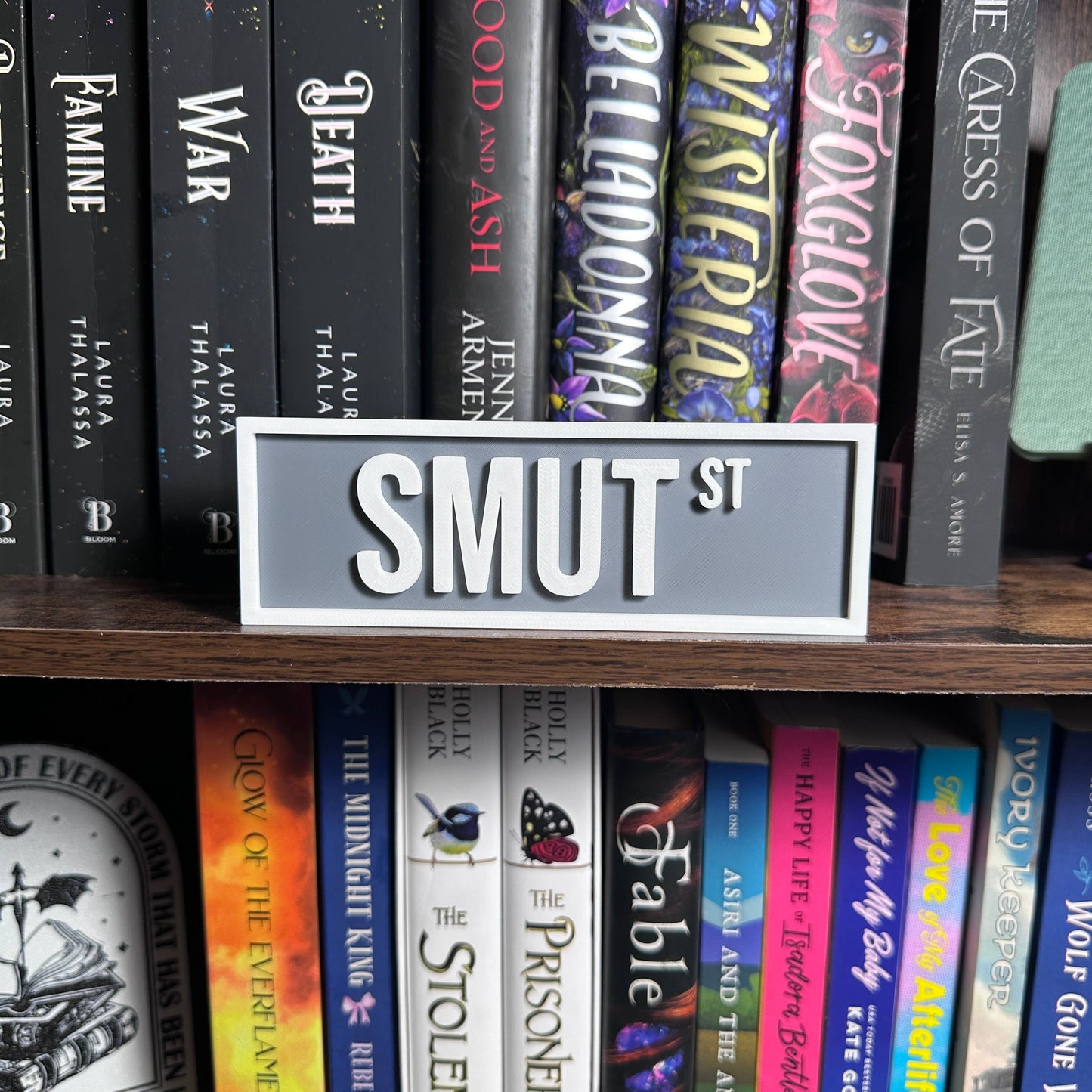 The Crafted Nook - Smut Street Sign | Bookshelf Decor: Pink Pastel