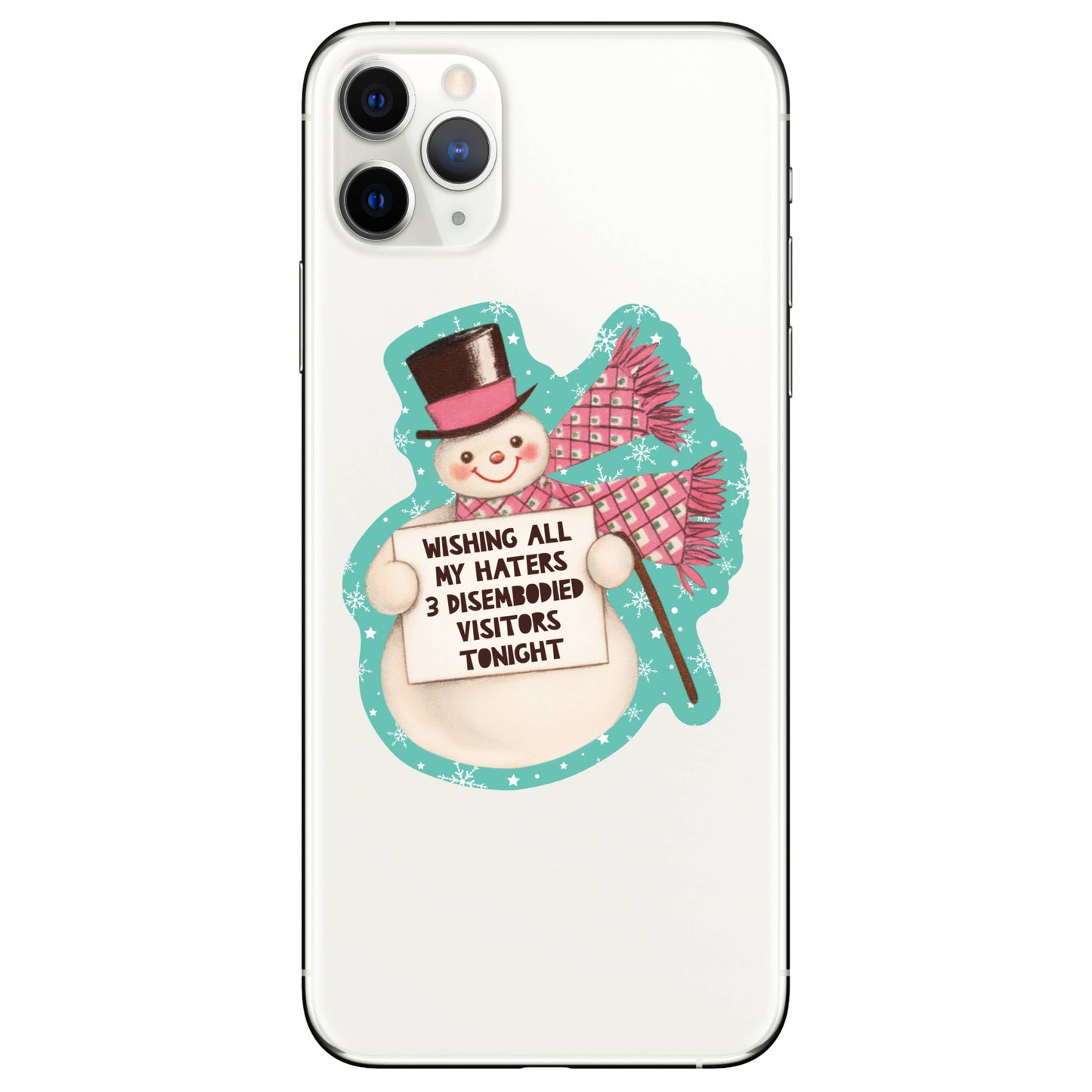 Juju and Moxie - Holiday Christmas Funny Snowman High Quality Vinyl Sticker