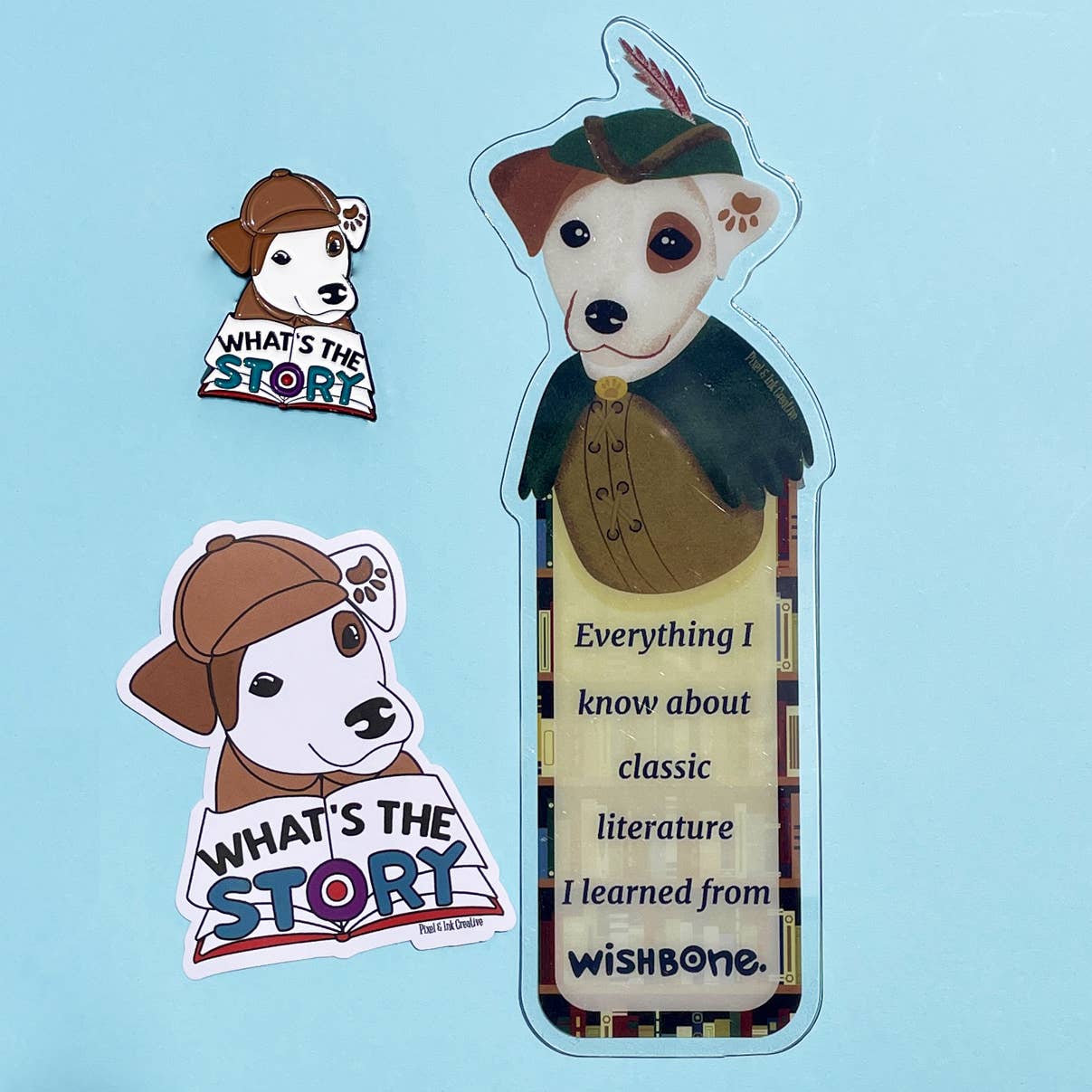 Pixel & Ink Creative - Wishbone Bookmark – A Nostalgic Hit for Book-Loving 90s Kids