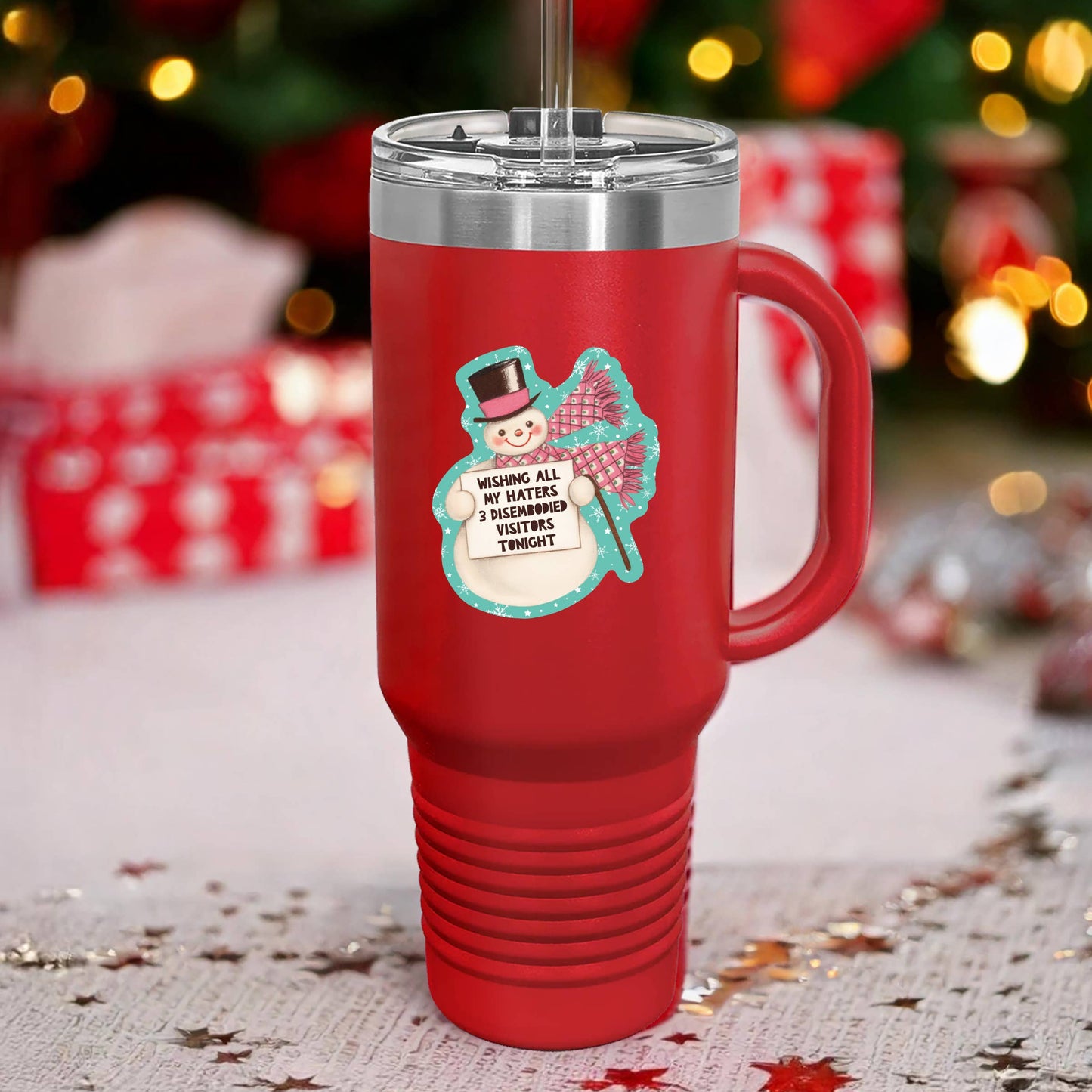 Juju and Moxie - Holiday Christmas Funny Snowman High Quality Vinyl Sticker