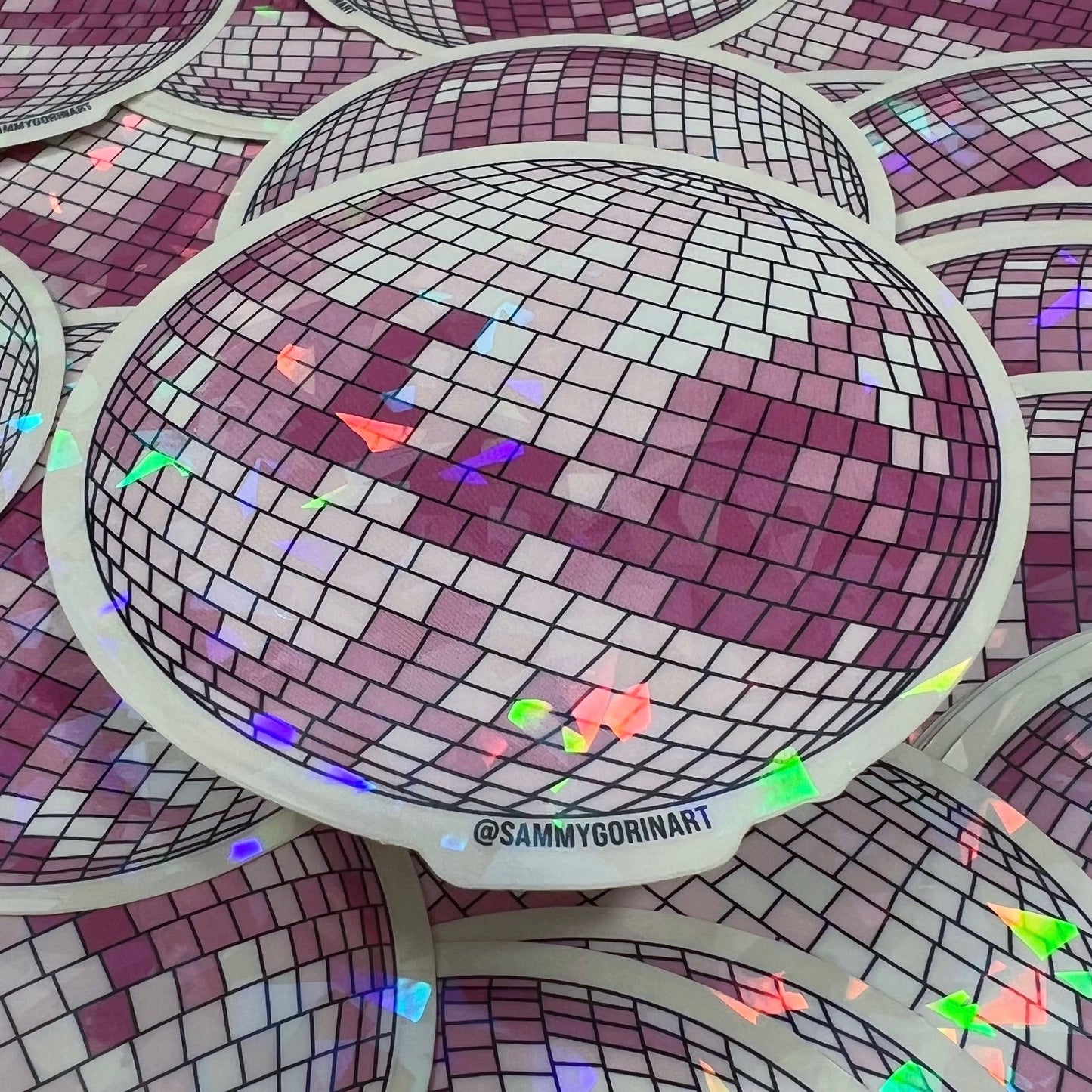 Sammy Gorin LLC - Cracked Holographic Disco Ball Sticker
