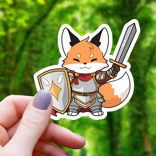 Mimic Gaming Co - Paladin Fox TTRPG Class Sticker - 3"