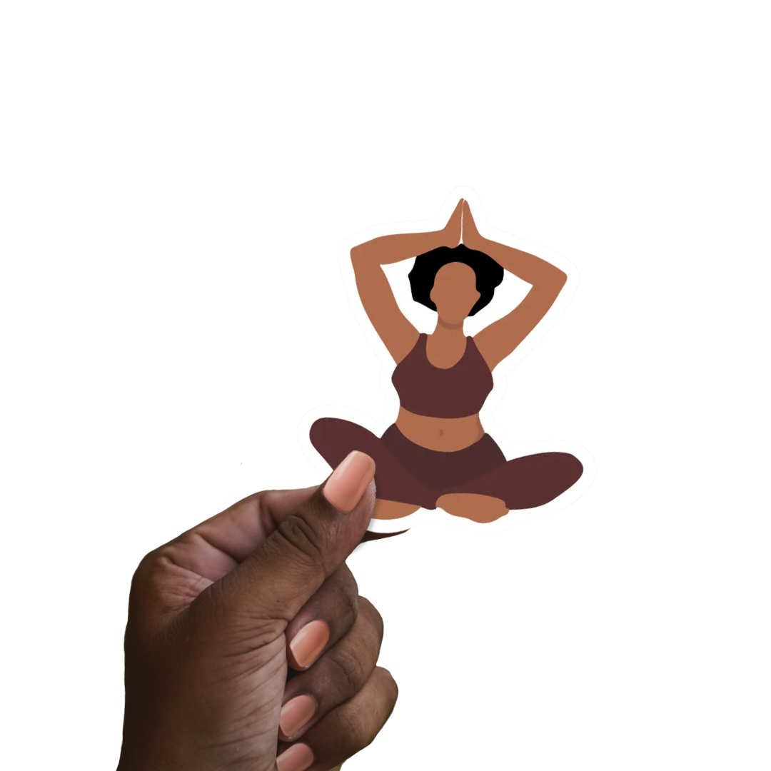 CheerNotes -  Yogi Stickers | Black Woman, Self-Care | Yoga & Wellness