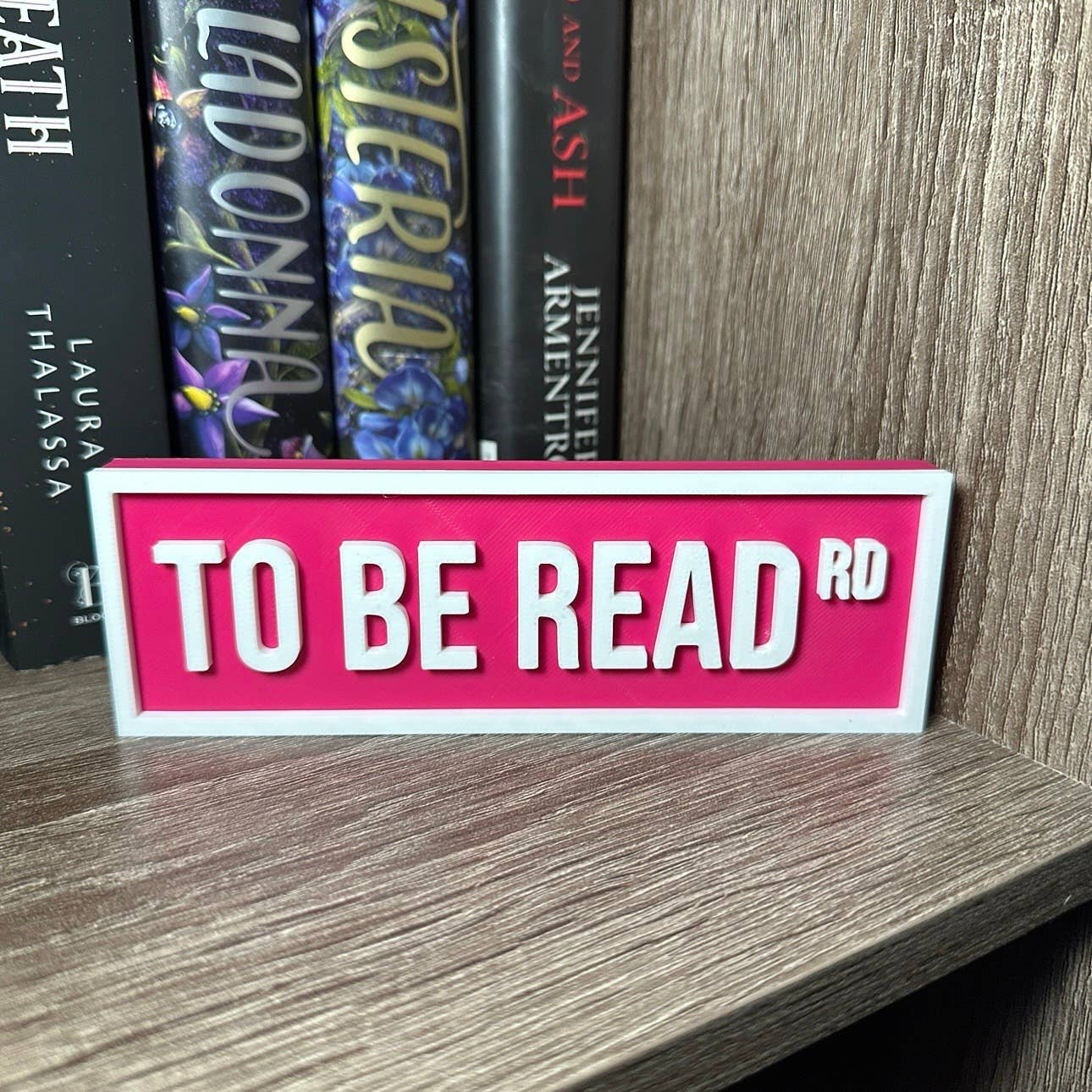 The Crafted Nook - To Be Read Street Sign | Bookshelf Decor: Red