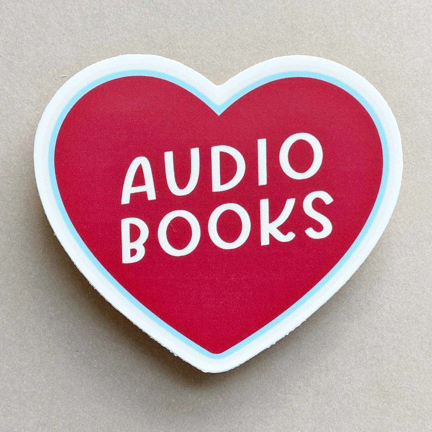 Just Follow Your Art - Audio Book Vinyl Sticker, Heart Stickers, Book-ish Gift Idea