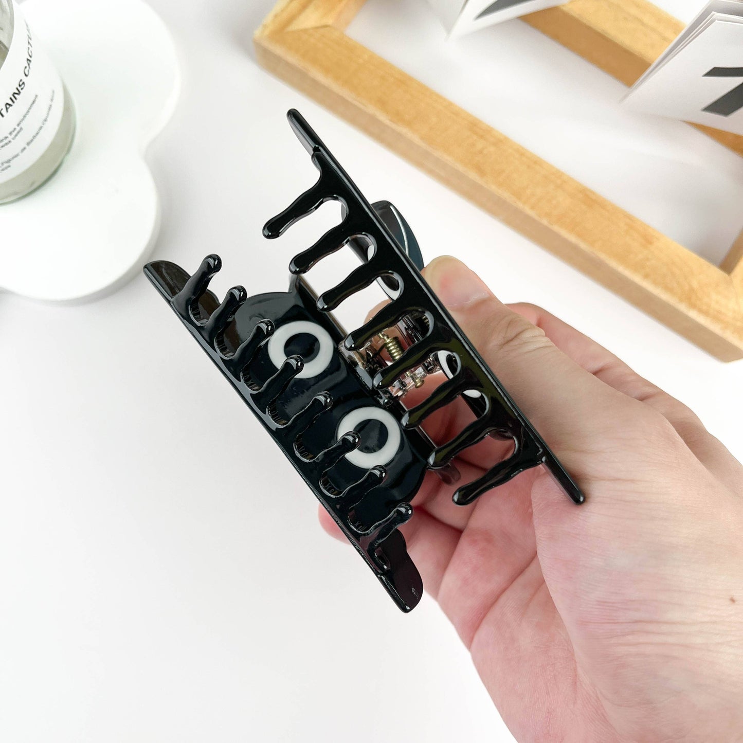 mildstyles - Cute Big Eyes Kitten Solid Hair Clips: Black