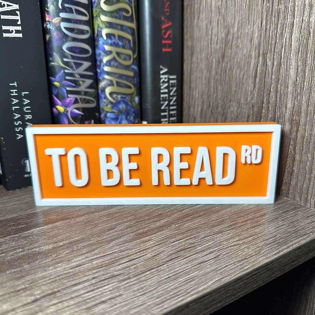 The Crafted Nook - To Be Read Street Sign | Bookshelf Decor: Red