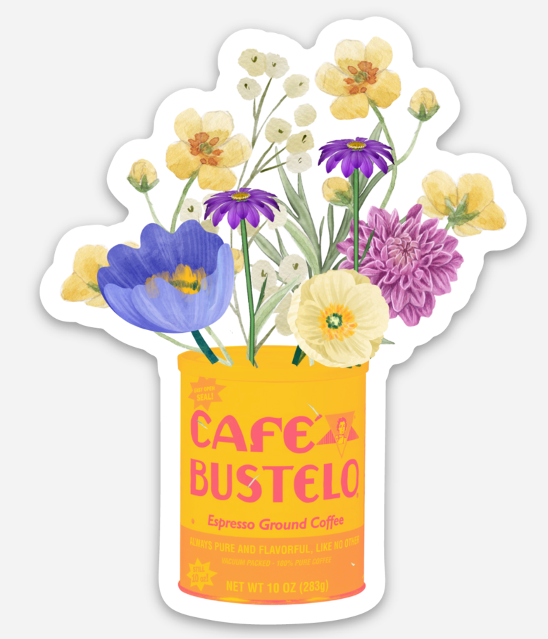 inviting affairs paperie - Cafe Bustelo Sticker – Trendy Vinyl Decal for Coffee Lovers