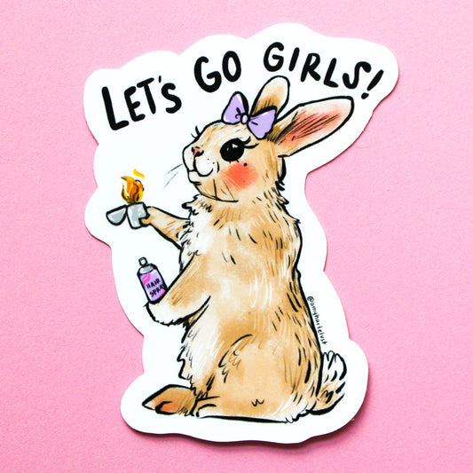 Amy Hartelust Art and Illustration - Let's Go Girls Vinyl Sticker