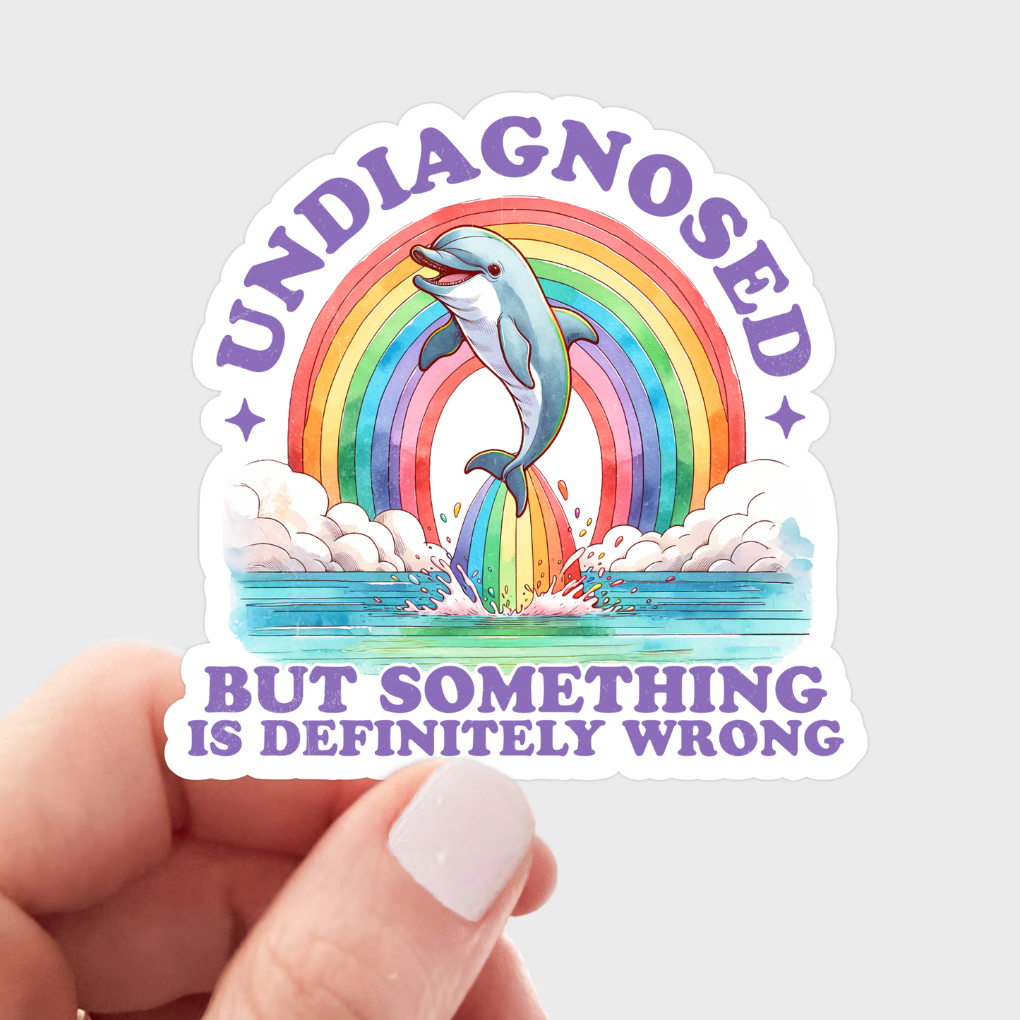 Yarnival - Undiagnosed But Something is Definitely Wrong Sticker - adhd