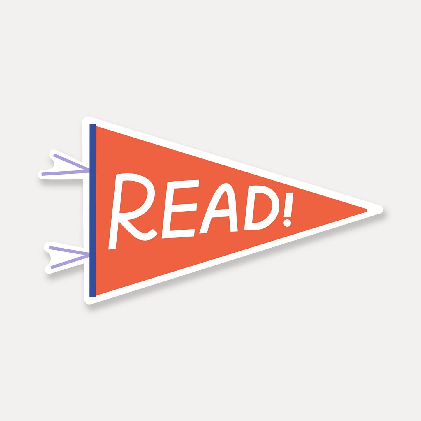 Just Follow Your Art - Read Pennant Sticker | Reading Stickers, Book Theme Gifts