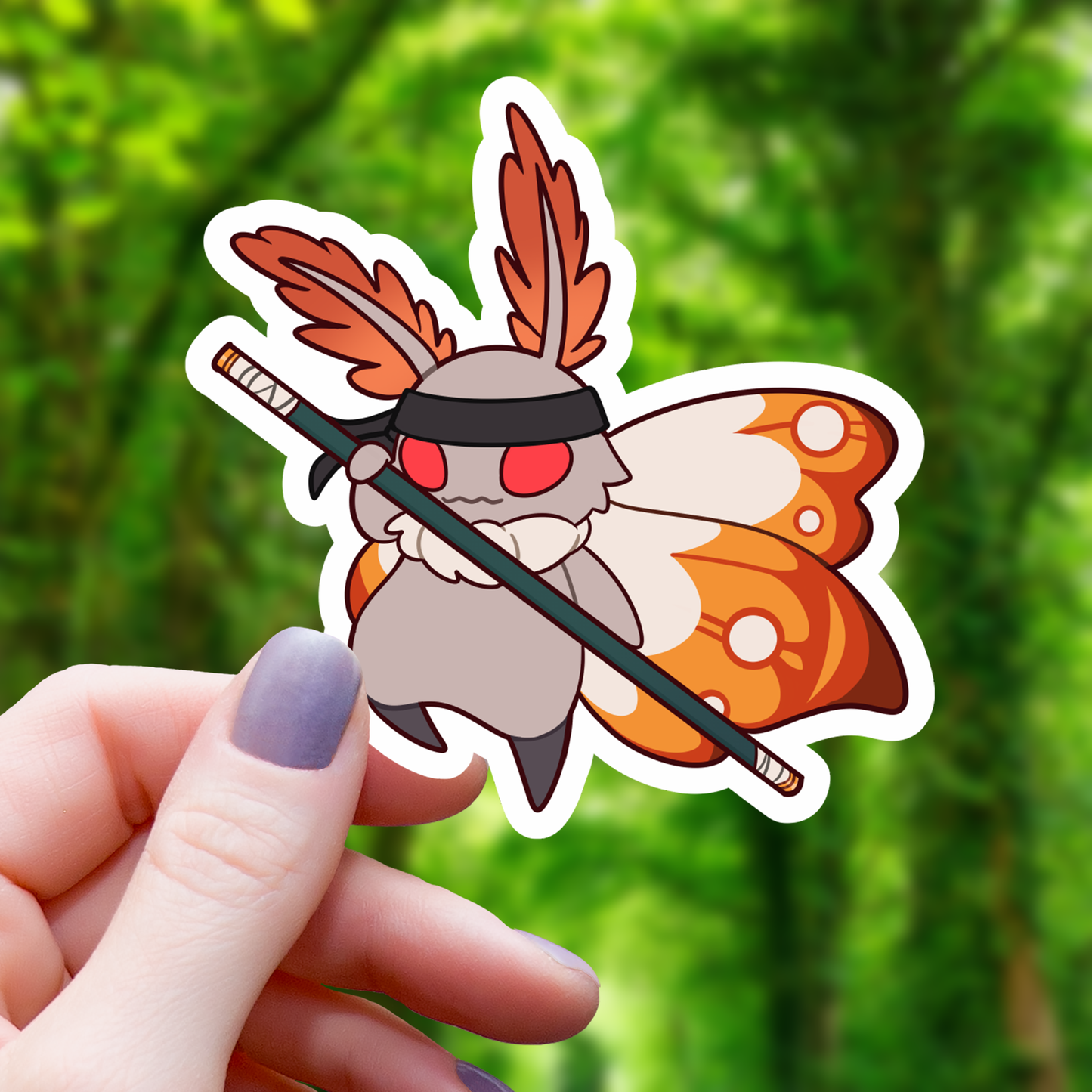 Mimic Gaming Co - Mothman Monk TTRPG Inspired Class Sticker- 3"