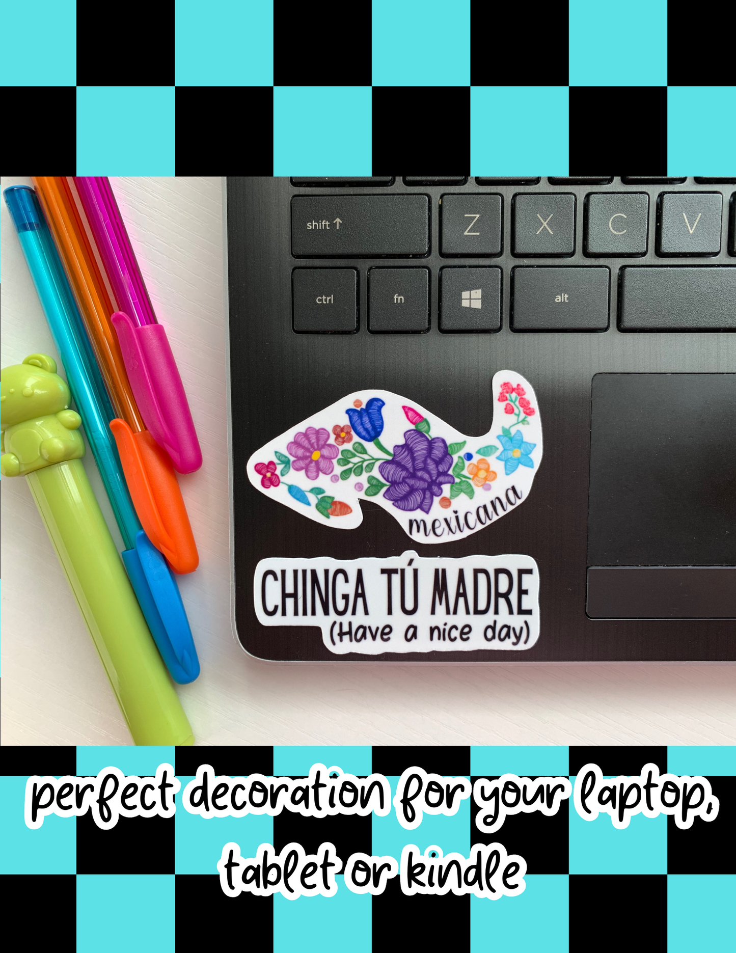 Lalatina Shop - Superbowl sticker,latina decal, bunny sticker for laptop