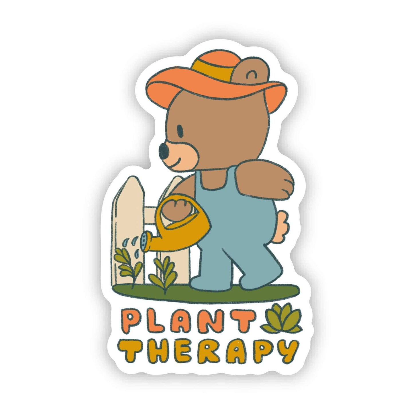 Big Moods - "Plant Therapy" Bear Watering Plant Sticker