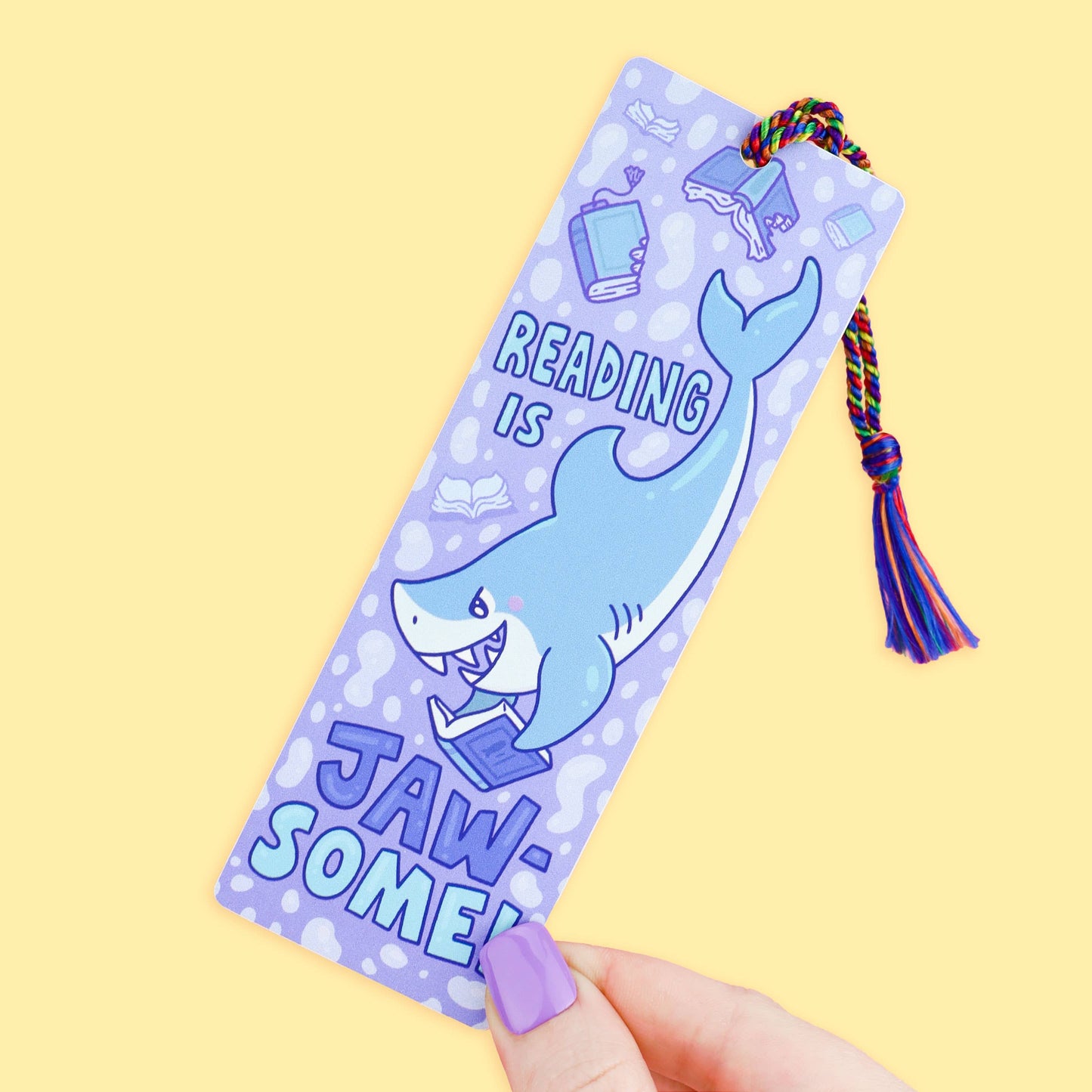 Turtle's Soup - Reading is Jawsome, Shark, Bookish, Bookmark with Tassel