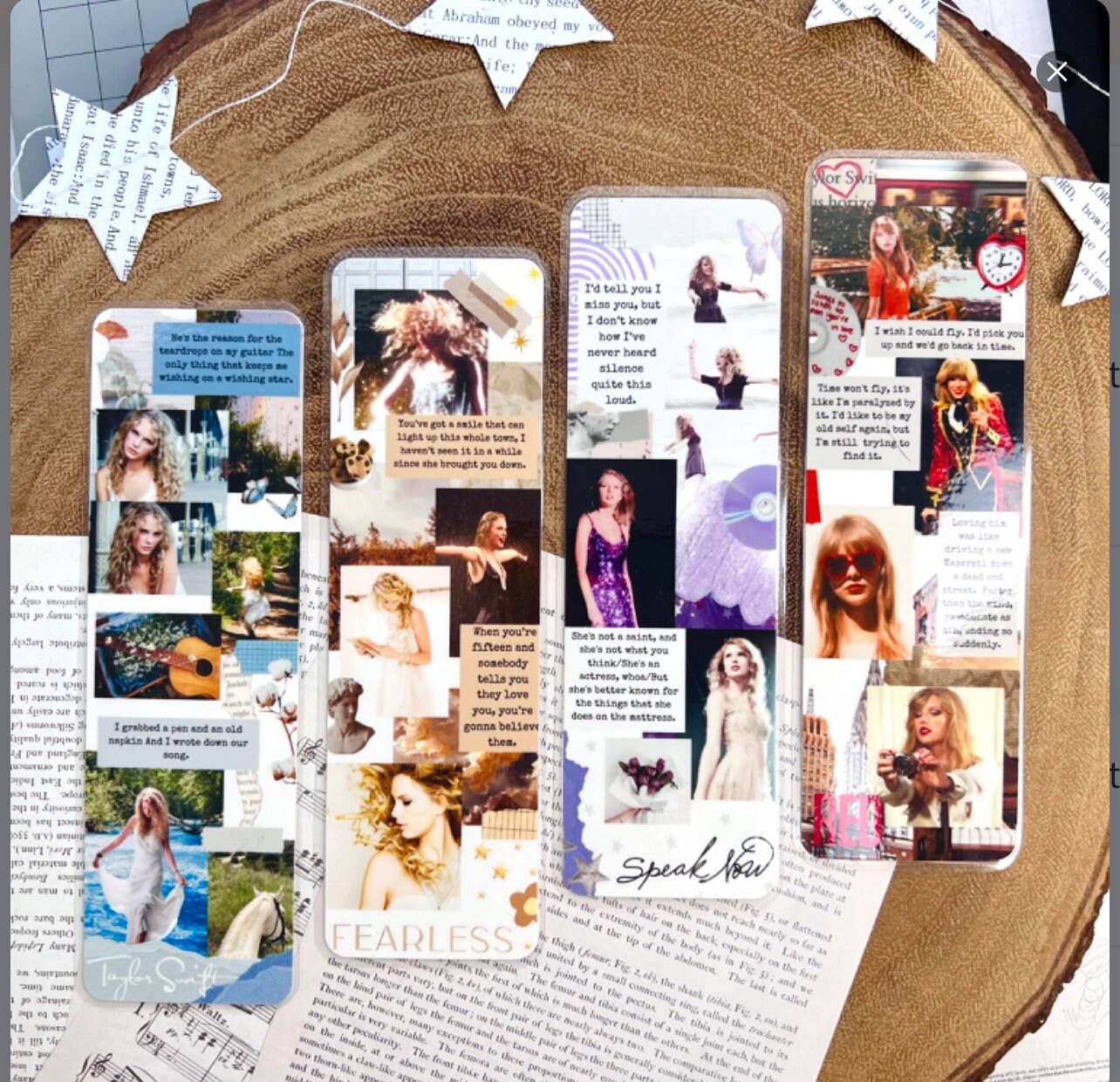 Cozy Reads Shop - Taylor Eras Aesthetic Bookmarks: Tassel / Debut