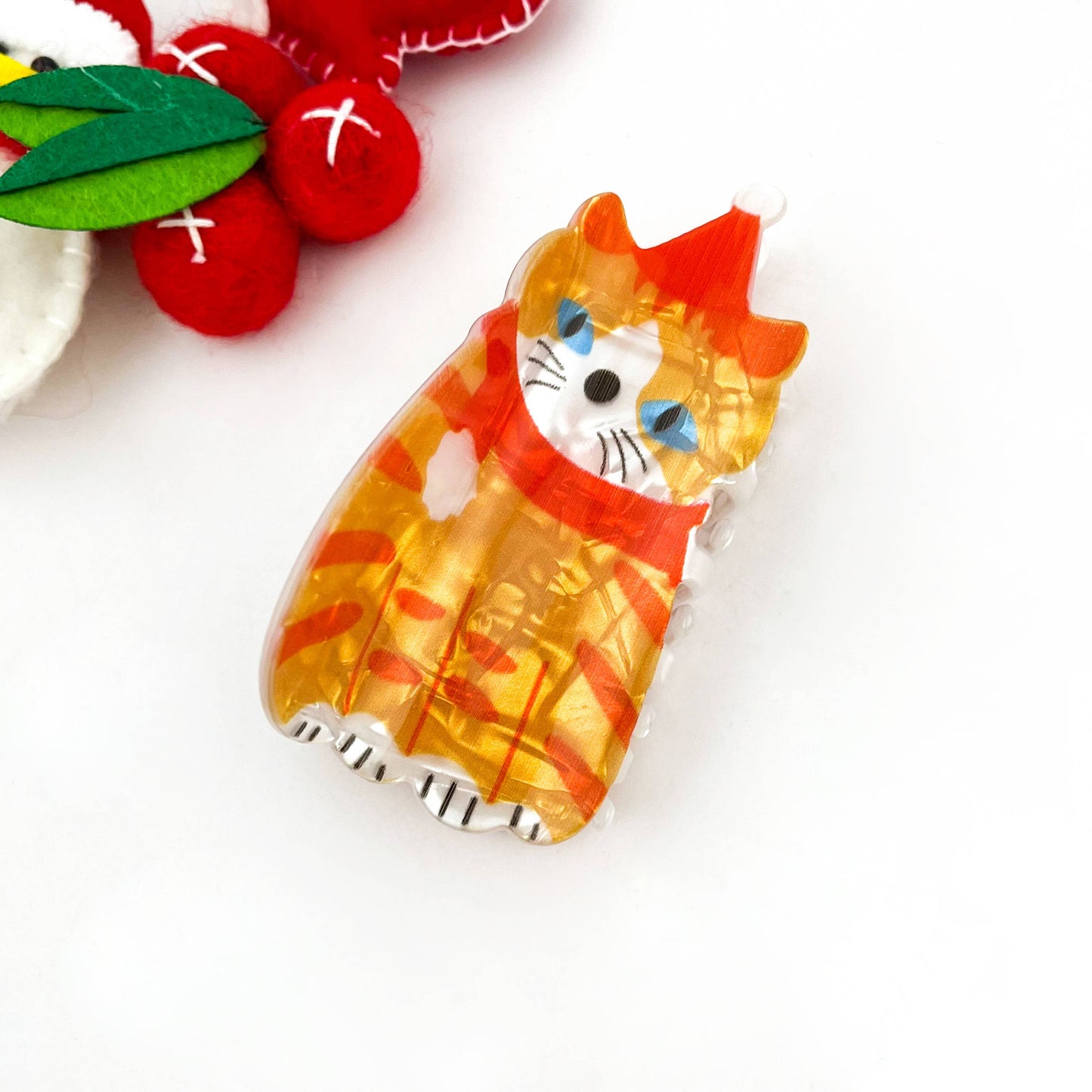 mildstyles - Christmas Festive Acrylic Printed Hair Claw: H