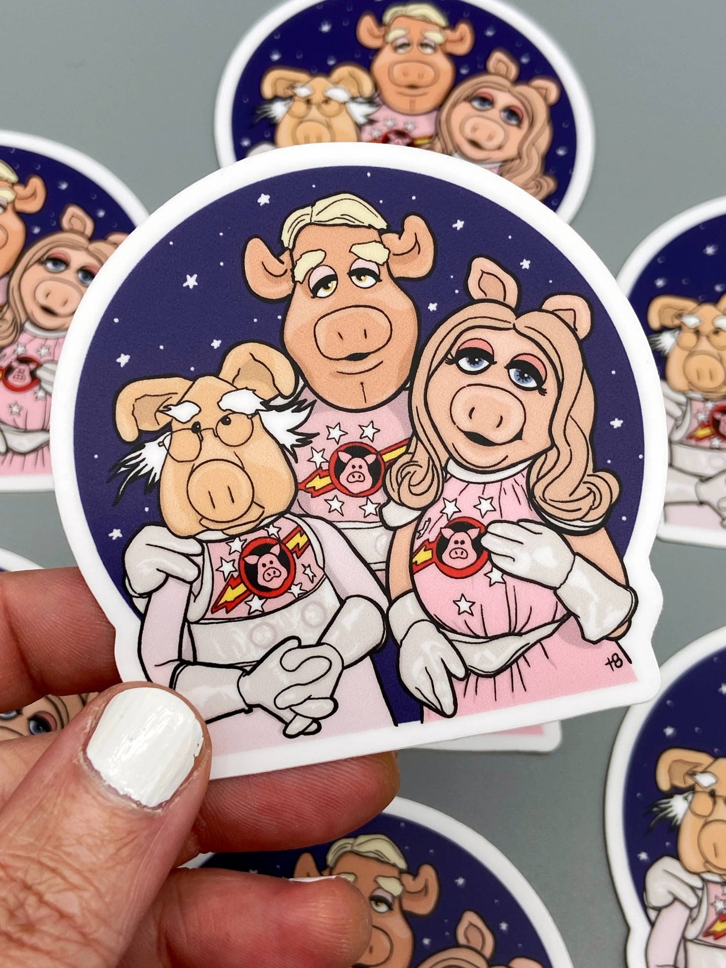 The Red Swan Shop - Vinyl Decal - Pigs In Space - The Muppets