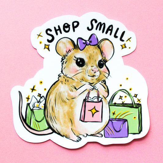 Amy Hartelust Art and Illustration - Shop Small Mouse Vinyl Sticker
