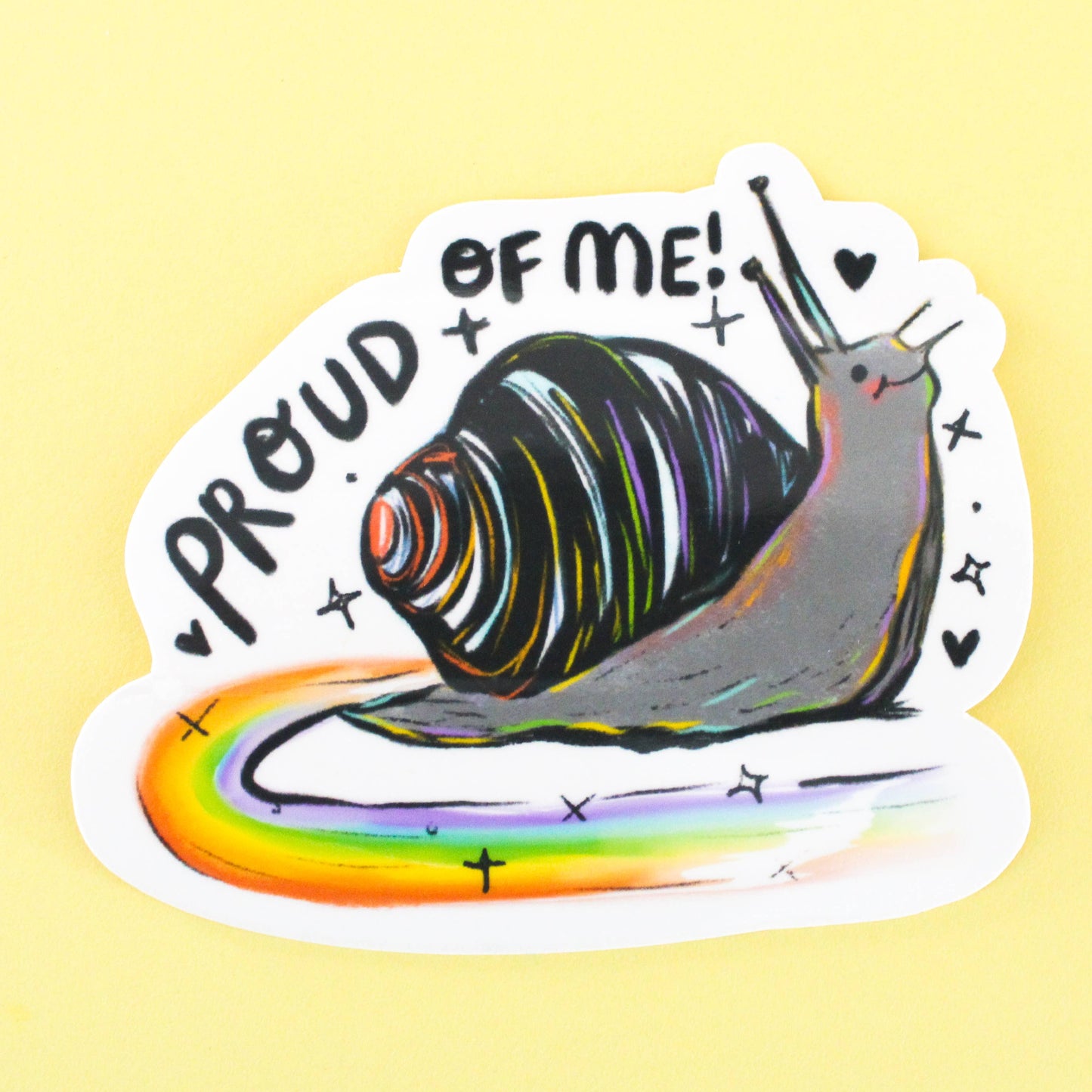 Amy Hartelust Art and Illustration - Rainbow Snail Vinyl Sticker