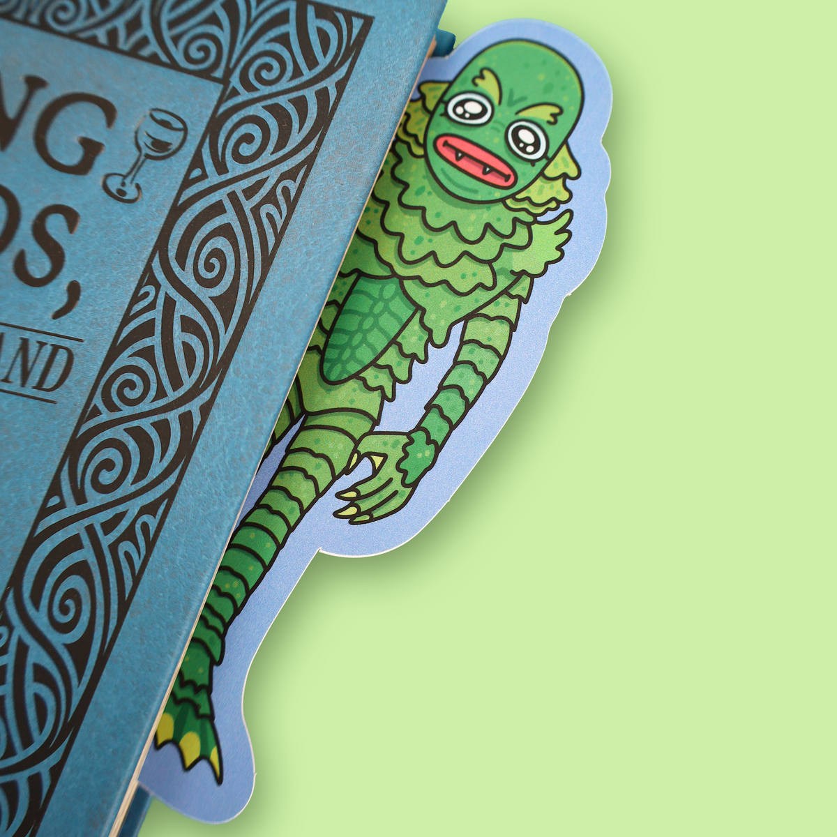 Turtle's Soup - Grumpy Swamp Monster Creature Halloween Bookmark