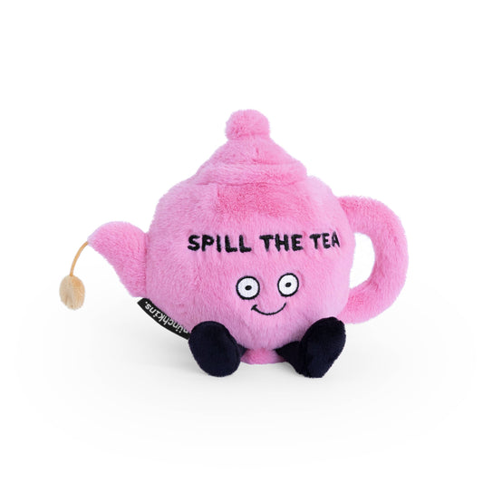 Punchkins - "Spill The Tea" Plush Teapot  Soft Cuddly Toy Funny Cute