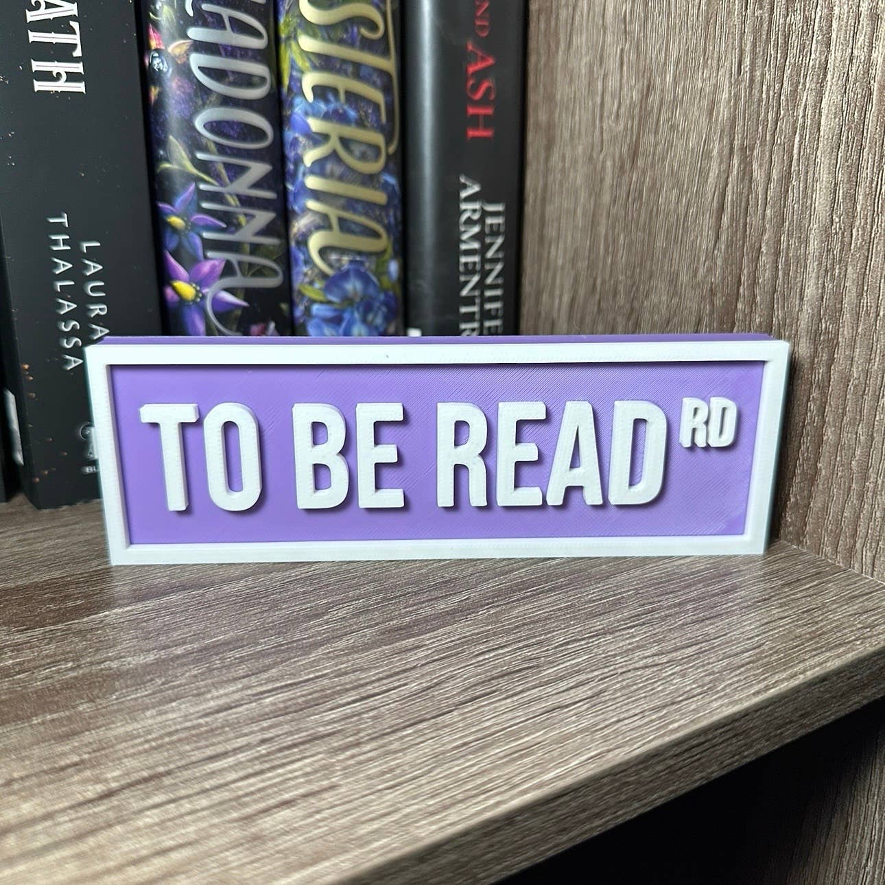 The Crafted Nook - To Be Read Street Sign | Bookshelf Decor: Red