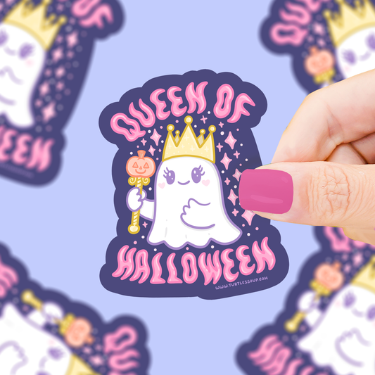 Turtle's Soup - Queen of Halloween, Ghost, Cute, Spooky, Vinyl Sticker