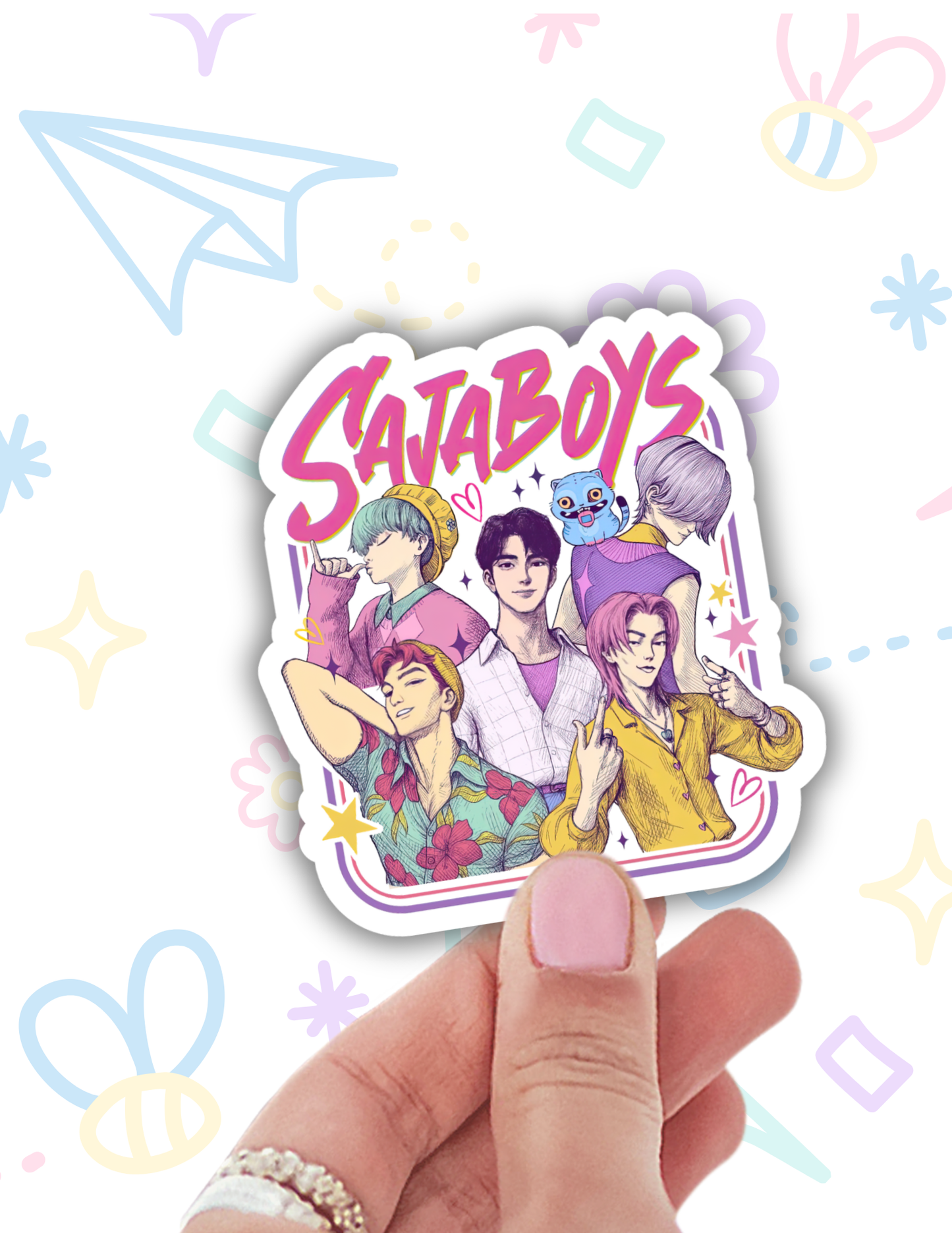 Lalatina Shop - Saja Boys sticker, k pop trendy stickers, laptop decals