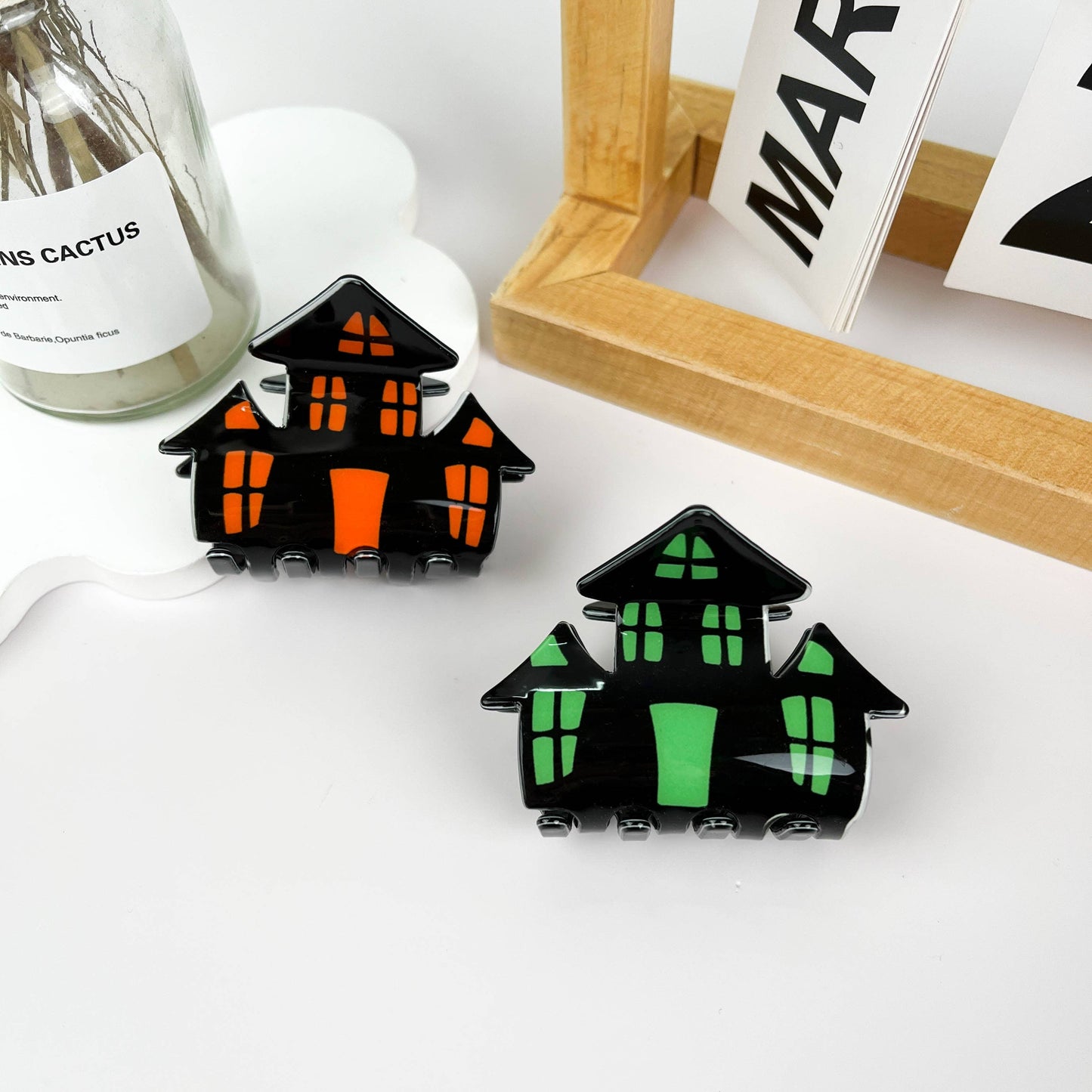 mildstyles - Halloween Haunted House Hair Clip: Green